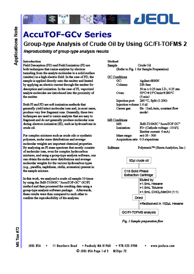 Group-type Analysis of Crude Oil by Using GC/FI-TOFMS Part 2: Reproducibility of group-type analysis results